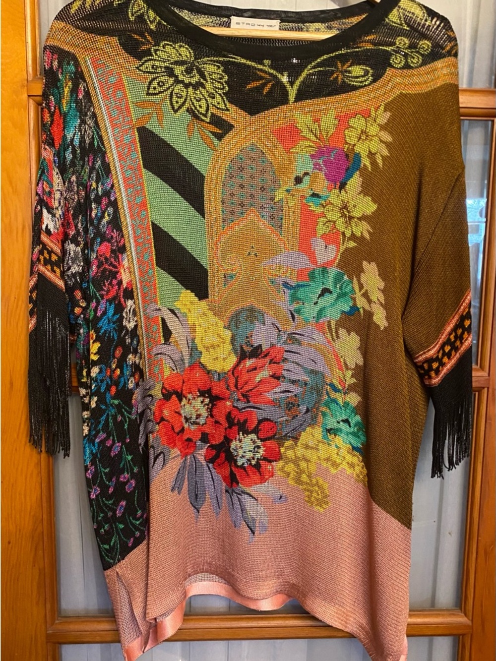 Rare ETRO Multicolor Floral Scoop-Neck Sweater 2018 Circus Collection